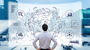 Requirement Analysis for Reliable Networks Consultant evaluates a digital network model for requirement analysis and future-ready concept design