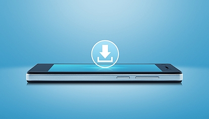 Spectrum Brochures, Flyers and Document Downloads Smartphone with download icon representing brochures, training calendars and information materials.